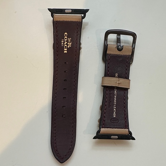Coach Apple Watch Band Leather Flowers - Picture 2 of 2